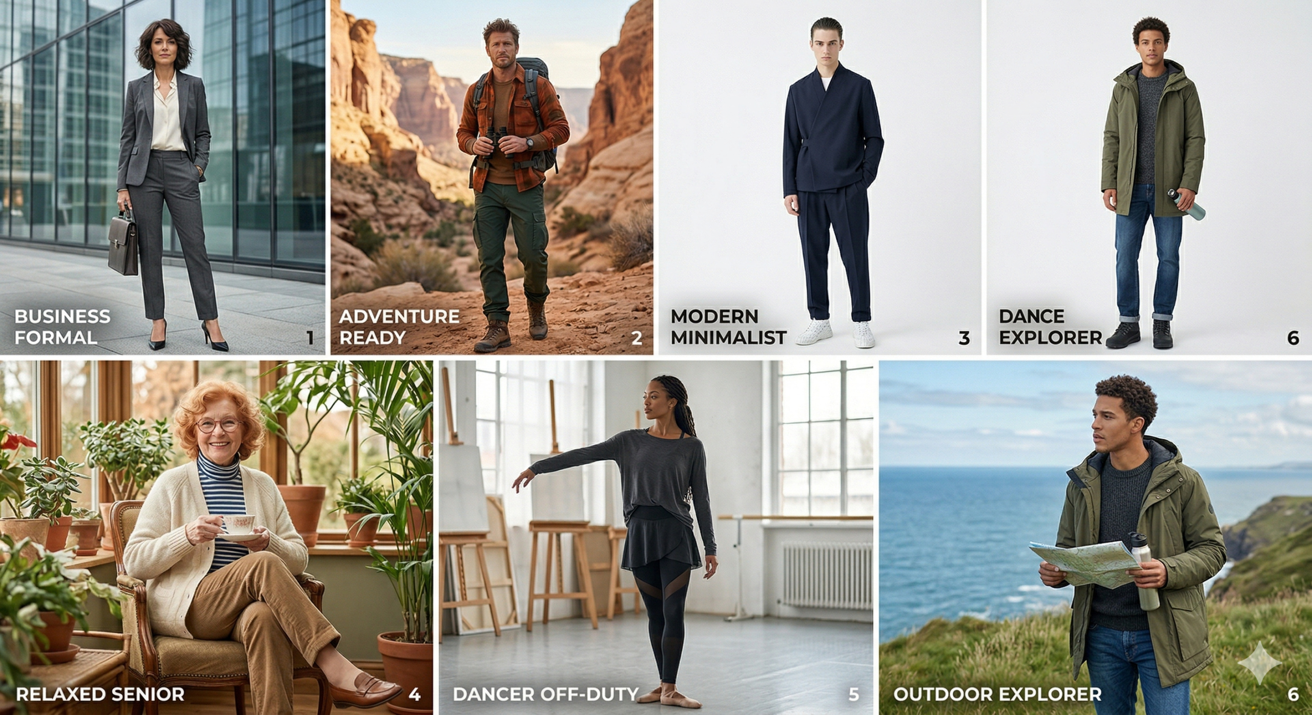 People wearing different clothes